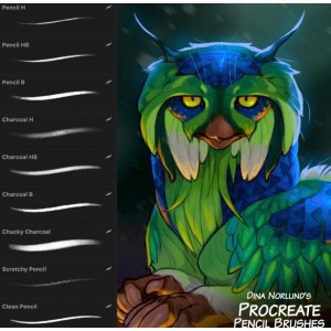 Dina Norlund's Procreate Pencil Brushes