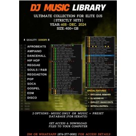 DJ MUSIC LIBRARY + SERATO DATABASE (PRESETS)