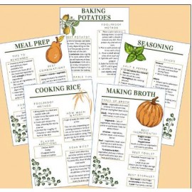 BUNDLE | 21 Basic Cooking Skills Worksheets - Digital Downloads